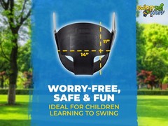 SWING SET STUFF HALF BUCKET SEAT BLACK backyard park fort wood play child 0134