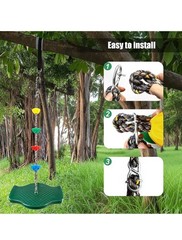 Tree Swing for Kids – Single Disc Seat and Climbing Rope Set w/Carabiner