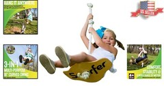 Premium Maple Wood Swing – Weather Resistant – Easy Installation – 150Lbs