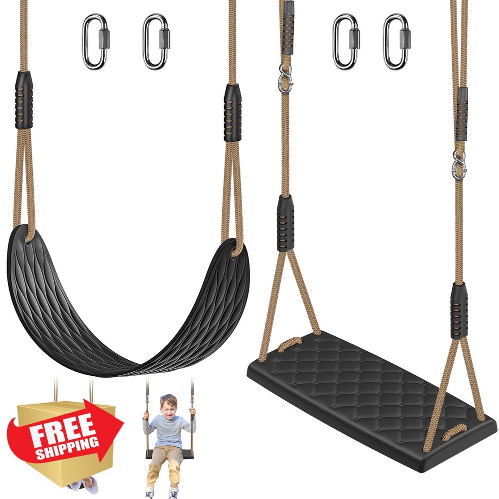 SELEWARE Swing Seats Black 2 Pack