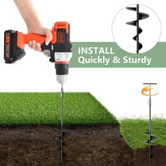 4 Pack 30″ Ground Anchors Black Screw-In Earth Anchor w/ T-Handle _ SALE OFF