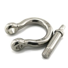 4Pcs 3/8” Bow Shackle Marine Grade 316 Stainless Steel Anchor Shackle D Ring