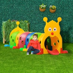 Kids Caterpillar Tunnel Climb-N-Crawl Play, 106.75″ x 39.75″ x 41.25″