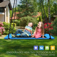 720lb Giant 60″ Skycurve Platform Tree Swing for Kids Adult Rectangle Tree Swing