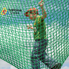 Climbing Net for Kids and Adults-Playground Play Safety 9.8′ x 9.8′, Green