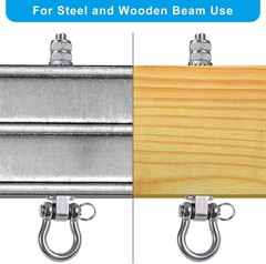 Swing Hangers W/ Bearing 6 Pack Stainless Steel 304 Swing Hooks Wood & Metal