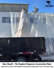 Hero Chute™ Heavy Duty 10ft Construction Chute Section Includes 4-120lb Ra
