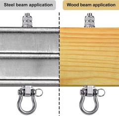 Heavy Duty Swing Hangers with Silent Bearings, 1500LB Capacity Stainless Stee…