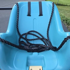 Step2 Toddler Bucket Swing Blue Outdoor Playground Seat w/ Safety Harness & Rope