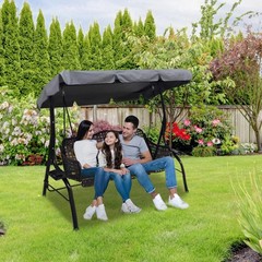 Outdoor Patio Swing Chair Canopy Replacement, 3 Seater Porch Swing Seat Canop…