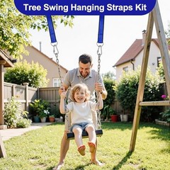 Dual Protection Tree Swing Straps with Backup Lifeline, 2500LB Capacity, Metal
