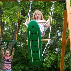 07-0026 Skateboard Swing Standing Swing for Outdoor Swing Set, Green, Black