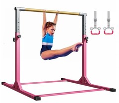 Gymnastic Kip Bar for Kids Training Horizontal Bars for Home Ages 3-15 Adjust…