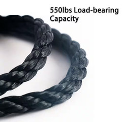 47 In. to 71 In. Adjustable 550 Lb. Capacity Saucer Swing Replacement Straps, Bl