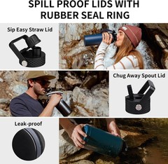 Yonicoer 64oz Insulated Stainless Steel Water Bottle with Handle