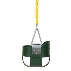 Heavy-Duty High Back Toddler Swing Seat with Coated Chains | Fully Assembled Gre
