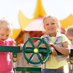 Playground Accessories Pirate Ship Playset with Wheel Telescope Safety Handles T