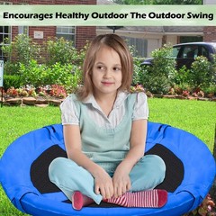 Interchangeable 40in Saucer Tree Swing Fabric Cover,Saucer Swing （Blue