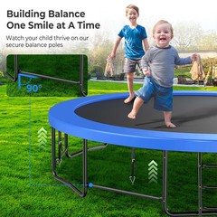Lyromix 12 14 15 16FT Trampoline Outdoor with Basketball Hoop, Trampoline wit…