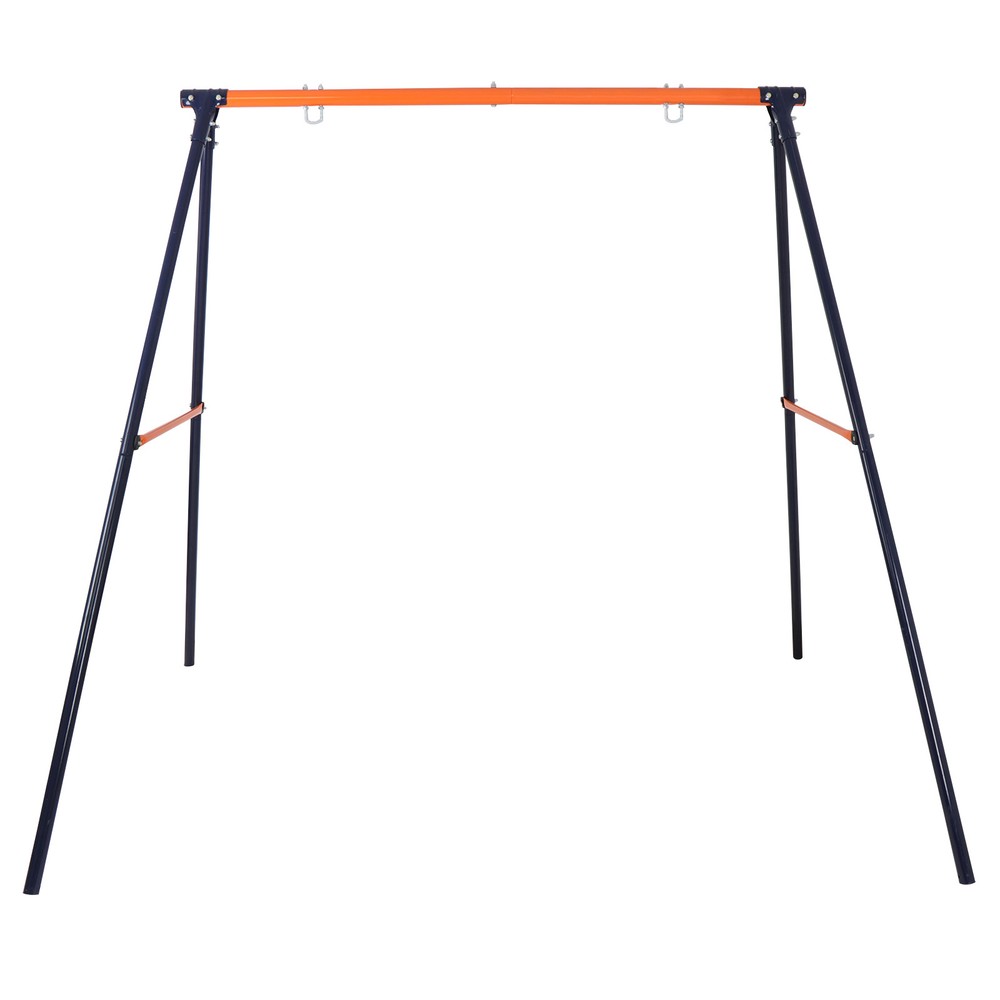 Powder-Coated Steel Swing Set Frame Stand Weatherproof Kids & Adults MAX 220 LB
