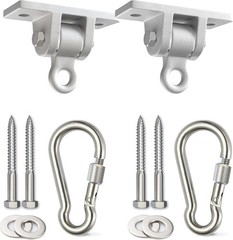2 Heavy Duty Swing Set Hangers with Locking Hooks for Safe Indoor/Outdoor Use