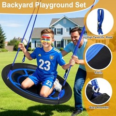 Heavy Duty Swing Set for Kids Ages 3-8 – 600 lbs Capacity Outdoor Metal A