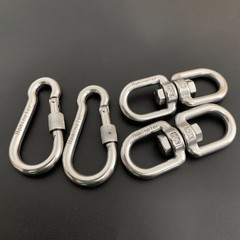 2Pcs M8 304-Stainless Steel Swivel Ring Double Ended Swivel Eye Hook, 2Pcs M8…