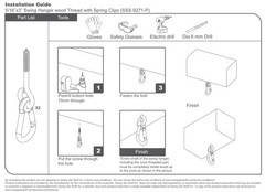 SWING SET STUFF INC 5/16″ X 3″ SWING HANGER WITH SPRING CLIPS WOOD (PAIR) 0271