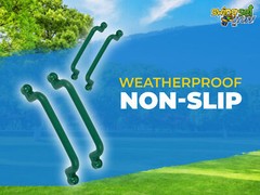 SWING SET STUFF 13″ PLAYGROUND HANDLES GREEN (PAIR) backyard child park fun 0008