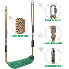 Heavy Duty Swing Seats for Kids & Adults, Non‑Slip Flat Plastic Tree Swing Se…