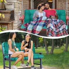 Outdoor Swing Cushions Waterproof, Thicken Porch Swing Cushion Replacement, 63 I