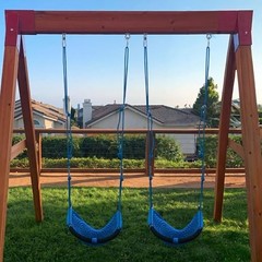 Kids Swing Seat, Heavy Duty Rope Play Secure Children Swing Set, 2 Pack Blue