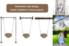 Hand-Knitting Toddler Swing, Swing Seat for Kids with Adjustable Ropes, Littl…