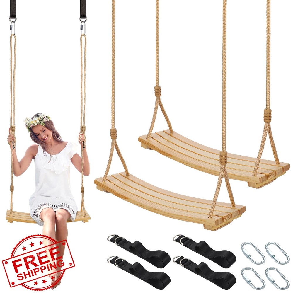 Hollowfly 2pk Fresh Style Wood Swing