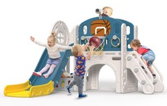 9 in 1 Toddler Slide, Kid Slide for Toddlers Age 1-3 with Ring Toss, Basketba…