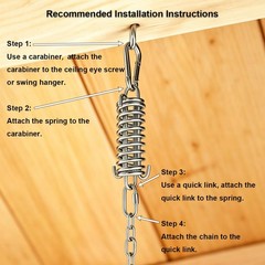 Porch Swing Spring 1-9/16 x 7 Inches Heavy Duty Drawbar Style for Swings, Ham…
