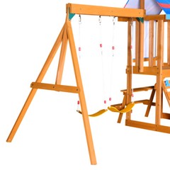 Wooden Outdoor Swing Set 3 in 1 Swing Set outdoor Children’s Playset with Slide
