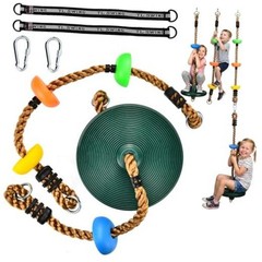 Connectable Tree Swing Combo for Kids Muticolor Connectable Swing (2 Pack)