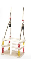PLAYBERG Wooden Baby Swing with Hanging Ropes, for Babies and Toddlers *READ ALL