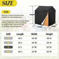 Playhouse cover, Outdoor wooden kids playhouse covers, 57″ L x 57″ W x 63″ H,…