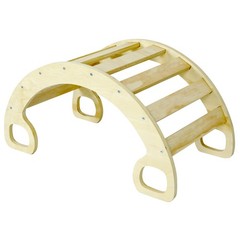 Montessori Arch Climber for Toddlers, Natural Wood, 33″ x 18″ x 3.5″