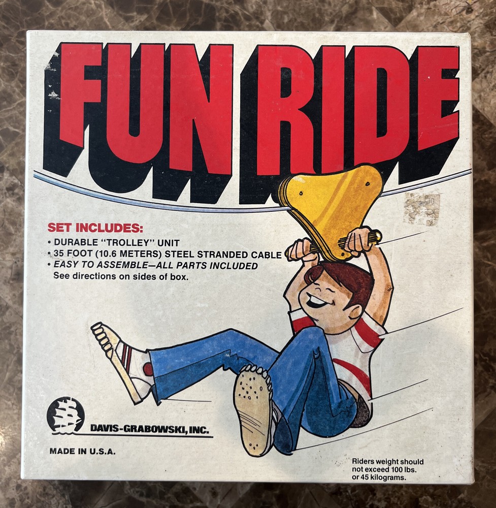 Vintage “Action Park” FUN RIDE Zip Line – Davis Grabowski Inc. NEW in Box