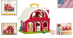 Portable Big Red Barn Toy Set with Animals – Perfect for Preschoolers 2-8