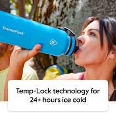 ThermoFlask 24 oz Stainless Steel Insulated Water Bottles 2-Pack, Leakproof, …