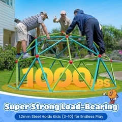 Zupapa 10FT Climbing Dome,Kids Jungle Gym,1000LBS Easy Assemble Outdoor Playset