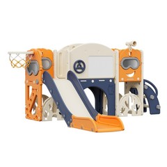 10-in-1 Kids Slide Climber Bus Playhouse Toy Indoor Outdoor Playground Activity