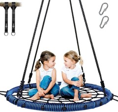 750lbs 40″ Spider Web Saucer Tree Swing for Kids Adults, Outdoor Net Swing wi…