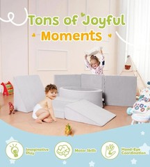 Foam Climbing Blocks with Ball Pit & Stairs for Toddlers Aged 1-3 -Soft Plays…