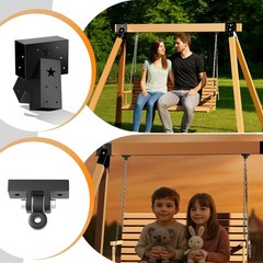Heavy Duty Swing Set Brackets Kit with 2 A-Frame Brackets and 2 Swing Hangers…