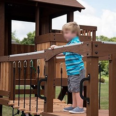 Purife 10″ Black Playground Safety Handles 2 Pack, Metal Swing Set Handles, C…